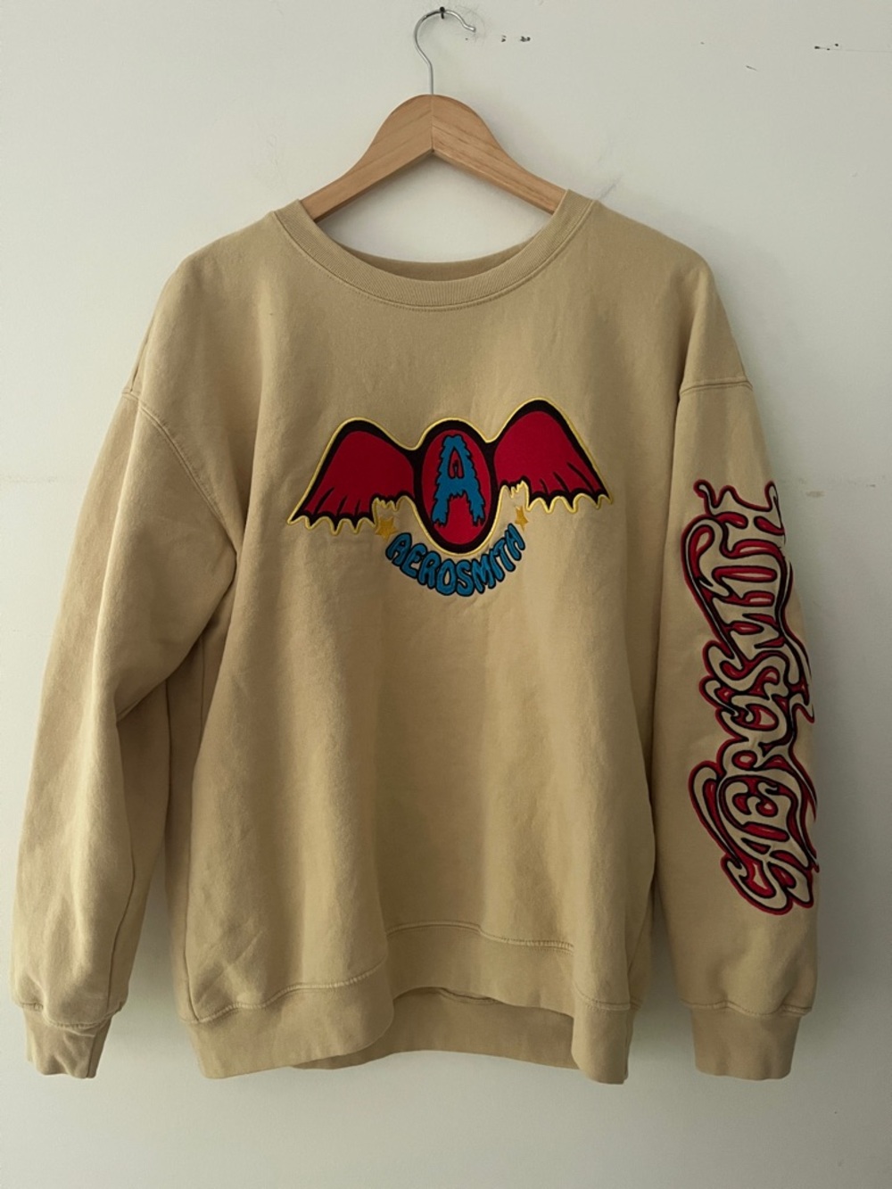 Freeze New York Aerosmith sweatshirt embroidery Sweet Emotion tour logo on back